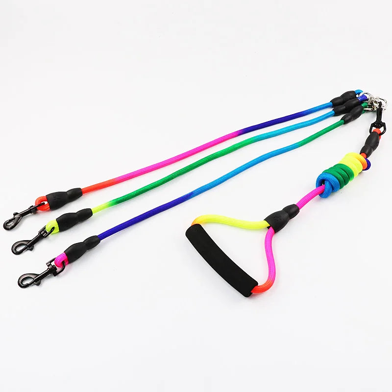 Nylon Dog Leash Durable for three Dogs Double Leashes for small and big Dogs - PeticaDeals