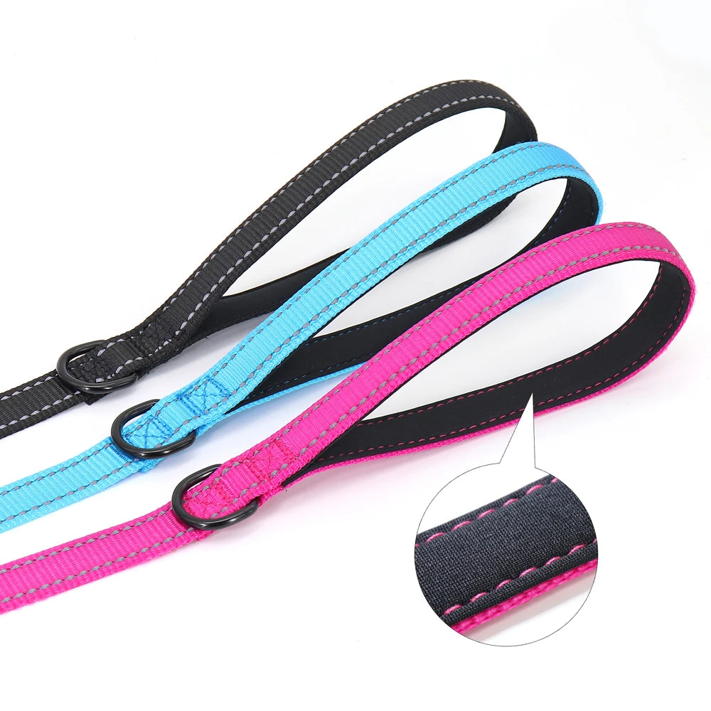 Nylon Dog Leash Soft Reflective Lead For Small Medium Large Dogs - PeticaDeals