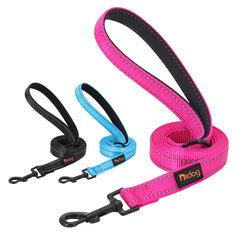 Nylon Dog Leash Soft Reflective Lead For Small Medium Large Dogs - PeticaDeals