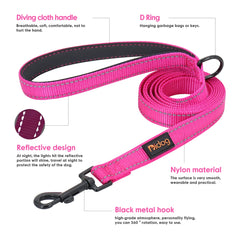 Nylon Dog Leash Soft Reflective Lead For Small Medium Large Dogs - PeticaDeals