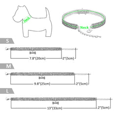 Paw Pet Collar Rhinestone Adjustable Neck - PeticaDeals