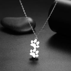 Pendant Necklace Stainless Steel Dog Cat Pet Paw Chain Necklace Women Minimalist Animal Jewelry - PeticaDeals