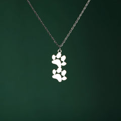 Pendant Necklace Stainless Steel Dog Cat Pet Paw Chain Necklace Women Minimalist Animal Jewelry - PeticaDeals