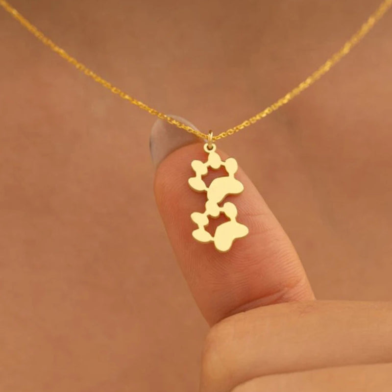 Pendant Necklace Stainless Steel Dog Cat Pet Paw Chain Necklace Women Minimalist Animal Jewelry - PeticaDeals