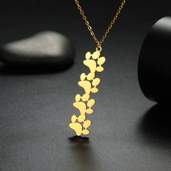 Pendant Necklace Stainless Steel Dog Cat Pet Paw Chain Necklace Women Minimalist Animal Jewelry - PeticaDeals