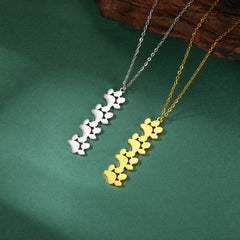 Pendant Necklace Stainless Steel Dog Cat Pet Paw Chain Necklace Women Minimalist Animal Jewelry - PeticaDeals