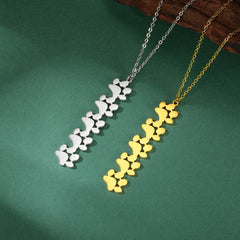 Pendant Necklace Stainless Steel Dog Cat Pet Paw Chain Necklace Women Minimalist Animal Jewelry - PeticaDeals