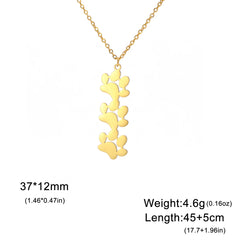 Pendant Necklace Stainless Steel Dog Cat Pet Paw Chain Necklace Women Minimalist Animal Jewelry - PeticaDeals
