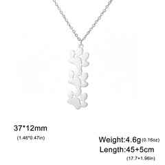 Pendant Necklace Stainless Steel Dog Cat Pet Paw Chain Necklace Women Minimalist Animal Jewelry - PeticaDeals