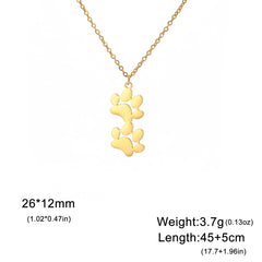 Pendant Necklace Stainless Steel Dog Cat Pet Paw Chain Necklace Women Minimalist Animal Jewelry - PeticaDeals