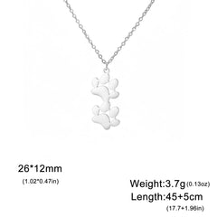 Pendant Necklace Stainless Steel Dog Cat Pet Paw Chain Necklace Women Minimalist Animal Jewelry - PeticaDeals