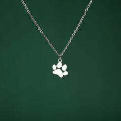 Pendant Necklace Stainless Steel Dog Cat Pet Paw Chain Necklace Women Minimalist Animal Jewelry - PeticaDeals