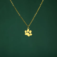Pendant Necklace Stainless Steel Dog Cat Pet Paw Chain Necklace Women Minimalist Animal Jewelry - PeticaDeals