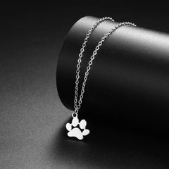 Pendant Necklace Stainless Steel Dog Cat Pet Paw Chain Necklace Women Minimalist Animal Jewelry - PeticaDeals
