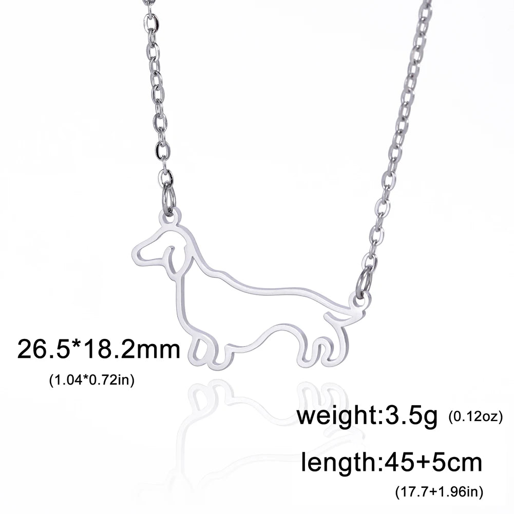Pendant Necklace for Women Stainless Steel Cute Pet Animal Chain Necklace Fashion Jewelry - PeticaDeals