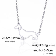 Pendant Necklace for Women Stainless Steel Cute Pet Animal Chain Necklace Fashion Jewelry - PeticaDeals