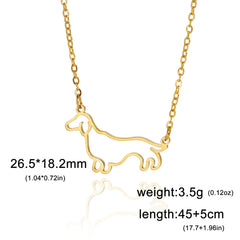 Pendant Necklace for Women Stainless Steel Cute Pet Animal Chain Necklace Fashion Jewelry - PeticaDeals