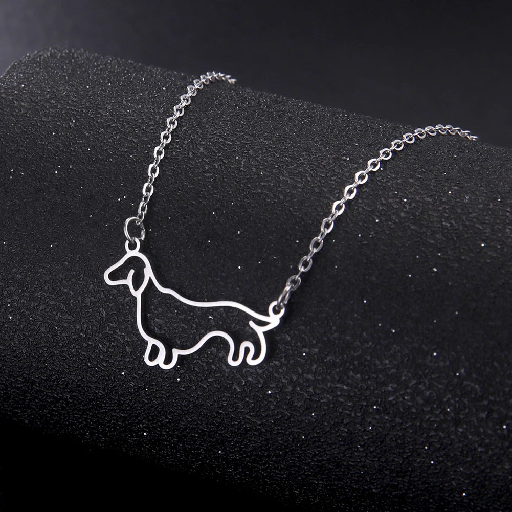 Pendant Necklace for Women Stainless Steel Cute Pet Animal Chain Necklace Fashion Jewelry - PeticaDeals