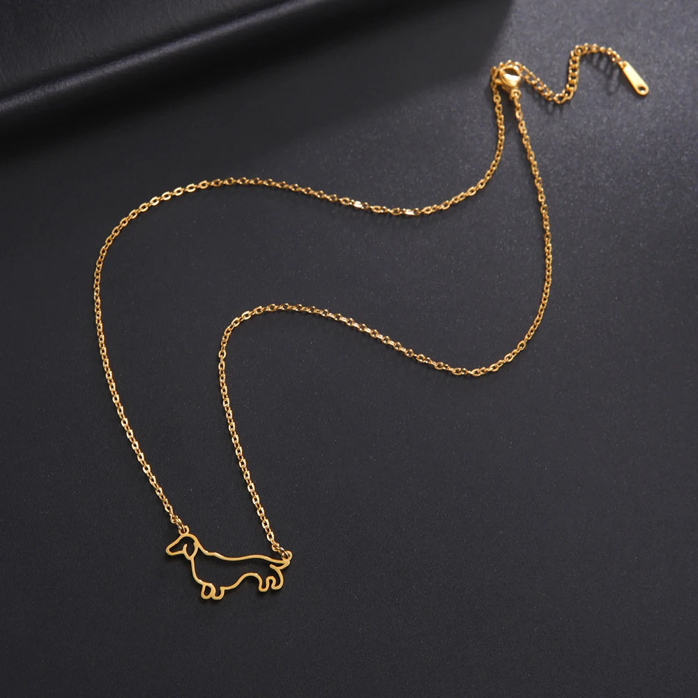 Pendant Necklace for Women Stainless Steel Cute Pet Animal Chain Necklace Fashion Jewelry - PeticaDeals