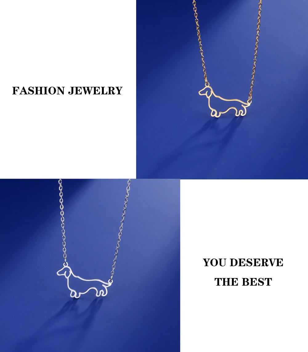 Pendant Necklace for Women Stainless Steel Cute Pet Animal Chain Necklace Fashion Jewelry - PeticaDeals