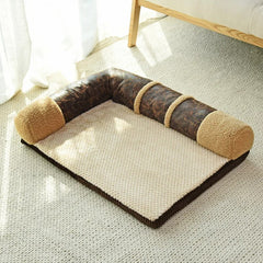 Pet Dog Bed Soft Cushion L-Shaped - PeticaDeals