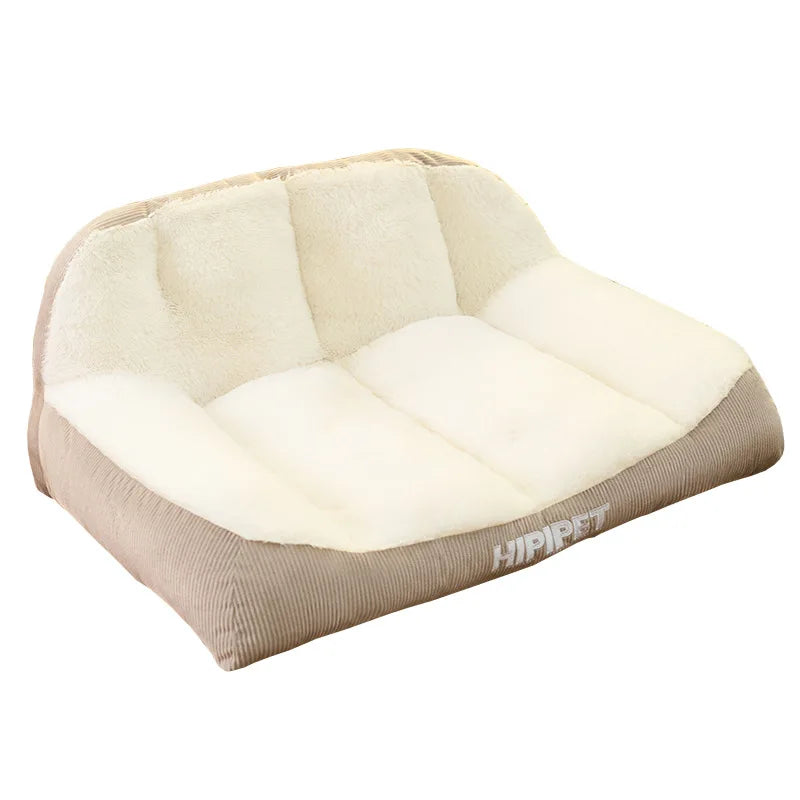 Pet Bed Cozy Square Plush Kennel Sofa Bed - PeticaDeals