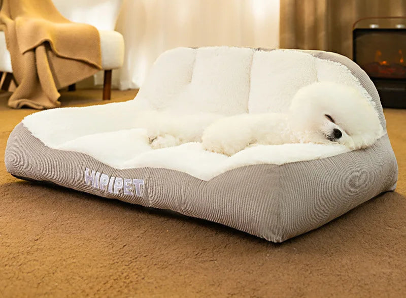 Pet Bed Cozy Square Plush Kennel Sofa Bed - PeticaDeals