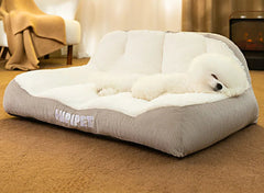 Pet Bed Cozy Square Plush Kennel Sofa Bed - PeticaDeals
