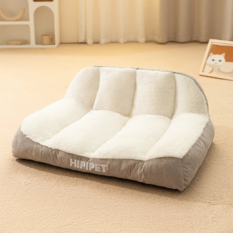 Pet Bed Cozy Square Plush Kennel Sofa Bed - PeticaDeals