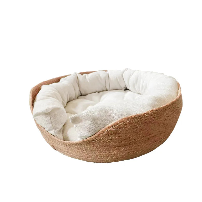 Pet Bed Kennel for Cat Puppy Dog Beds Sofa Handmade Bamboo - PeticaDeals