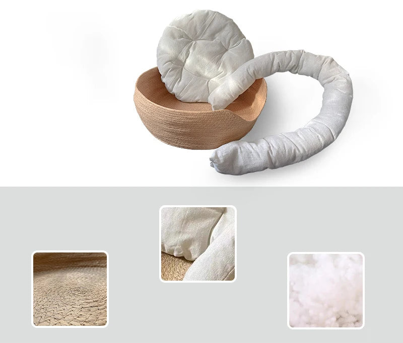 Pet Bed Kennel for Cat Puppy Dog Beds Sofa Handmade Bamboo - PeticaDeals