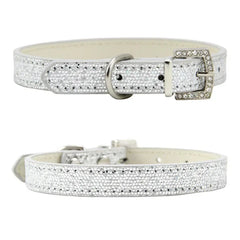Pet Collar Adjustable Neck Strap Luxury Rhinestone Buckle - PeticaDeals
