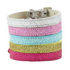 Pet Collar Adjustable Neck Strap Luxury Rhinestone Buckle - PeticaDeals