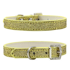 Pet Collar Adjustable Neck Strap Luxury Rhinestone Buckle - PeticaDeals