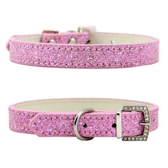 Pet Collar Adjustable Neck Strap Luxury Rhinestone Buckle - PeticaDeals