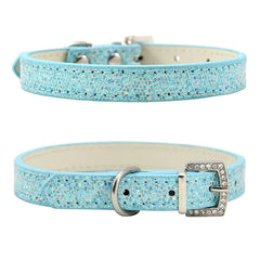 Pet Collar Adjustable Neck Strap Luxury Rhinestone Buckle - PeticaDeals