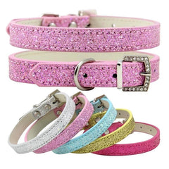 Pet Collar Adjustable Neck Strap Luxury Rhinestone Buckle - PeticaDeals