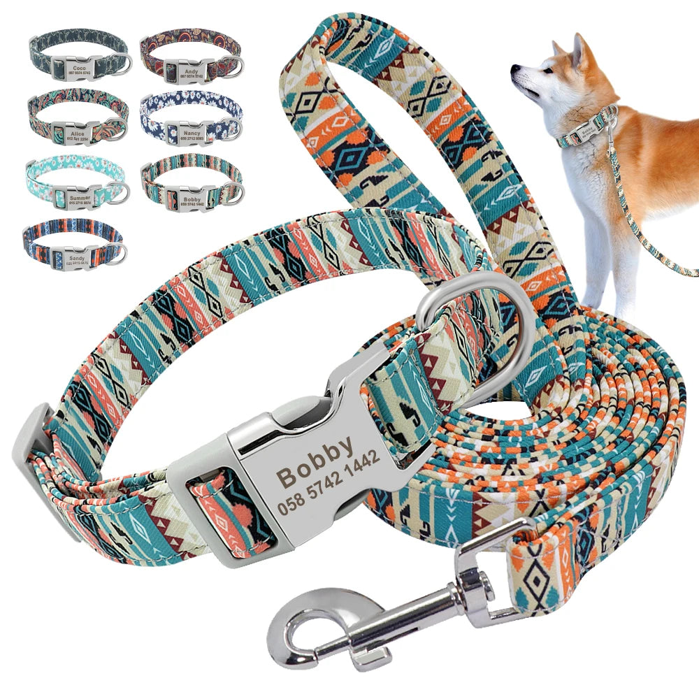 Pet Collar Nylon Dog Puppy Leash Pet - PeticaDeals