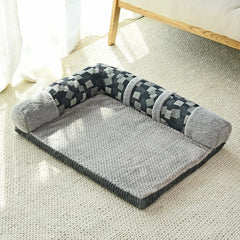 Pet Dog Bed Soft Cushion L-Shaped - PeticaDeals