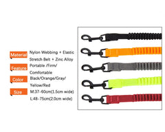 Pet Dog Leash Stretchable Elastic Buffer Nylon Seat Belt Can be Used with Chest Strap - PeticaDeals