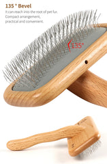 Pet Grooming Comb Wooden Handle Needle Comb For Hair Pet Brush Beauty Brush - PeticaDeals