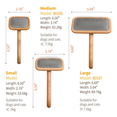 Pet Grooming Comb Wooden Handle Needle Comb For Hair Pet Brush Beauty Brush - PeticaDeals
