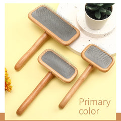 Pet Grooming Comb Wooden Handle Needle Comb For Hair Pet Brush Beauty Brush - PeticaDeals