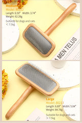 Pet Grooming Comb Wooden Handle Needle Comb For Hair Pet Brush Beauty Brush - PeticaDeals