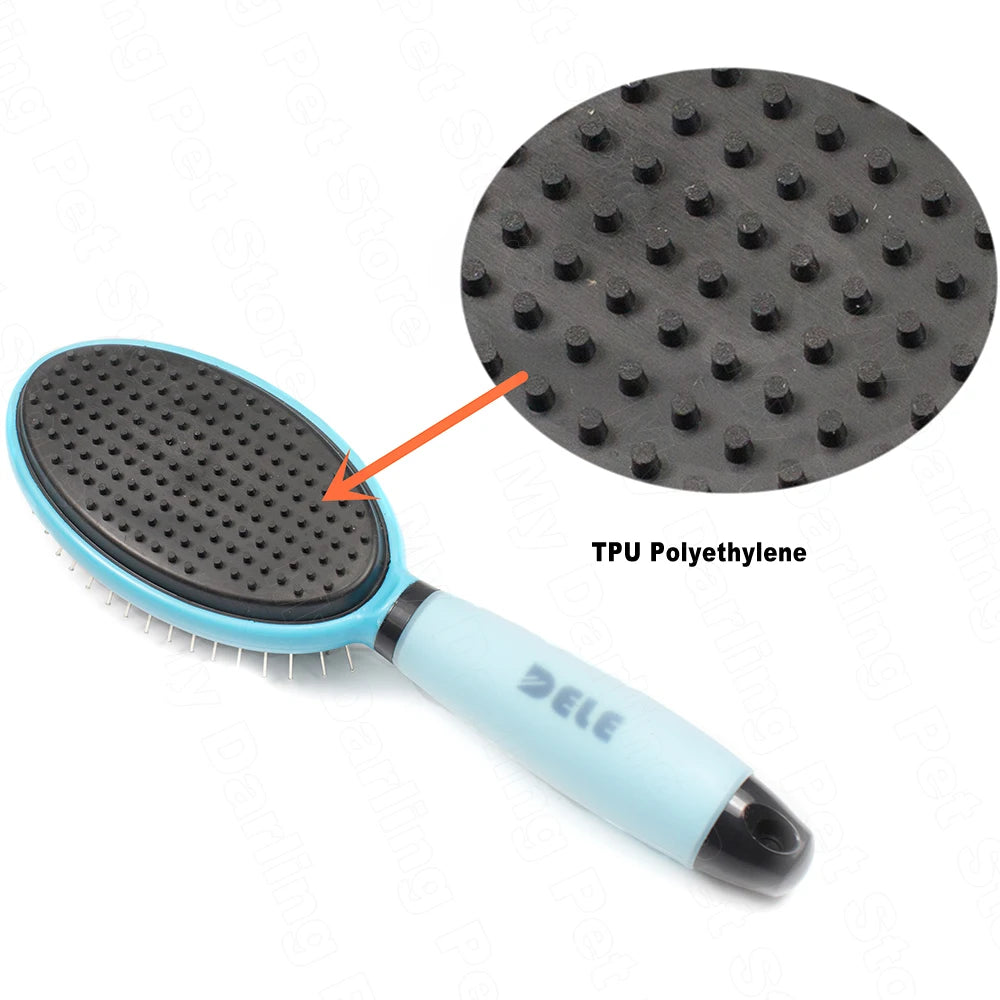 Pet Hair Comb for Cat Dog Hair Remover Double-sided Easy - PeticaDeals