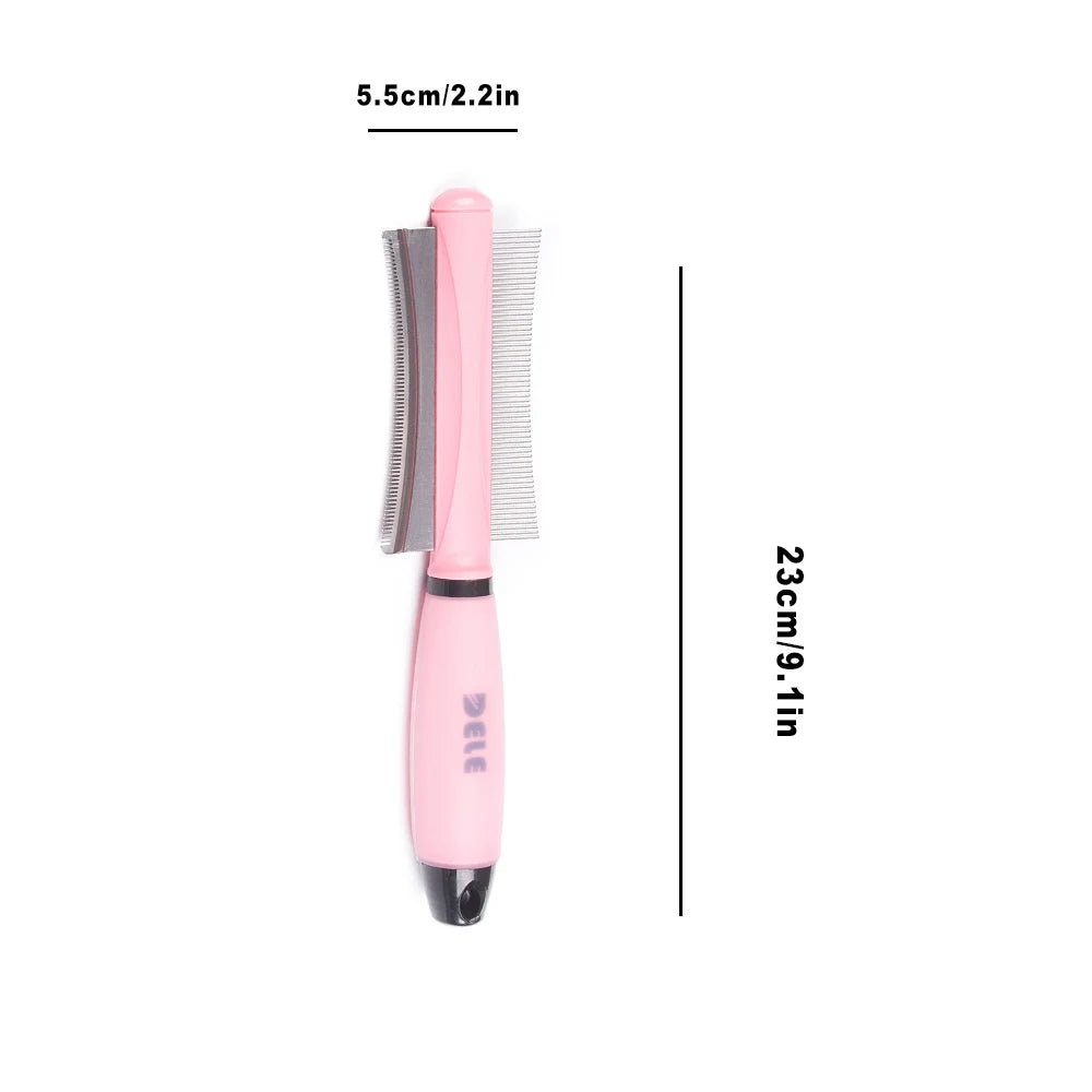 Pet Hair Comb for Cat Dog Hair Remover Double-sided Easy - PeticaDeals