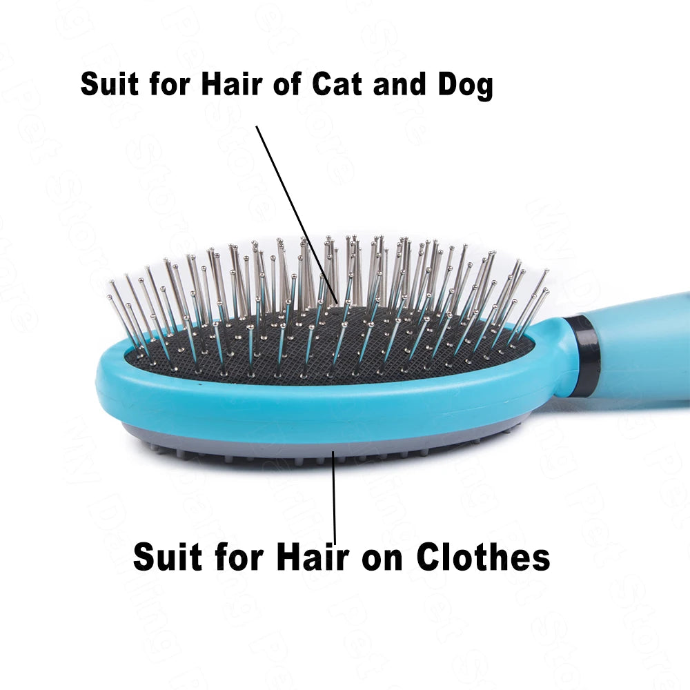 Pet Hair Comb for Cat Dog Hair Remover Double-sided Easy - PeticaDeals