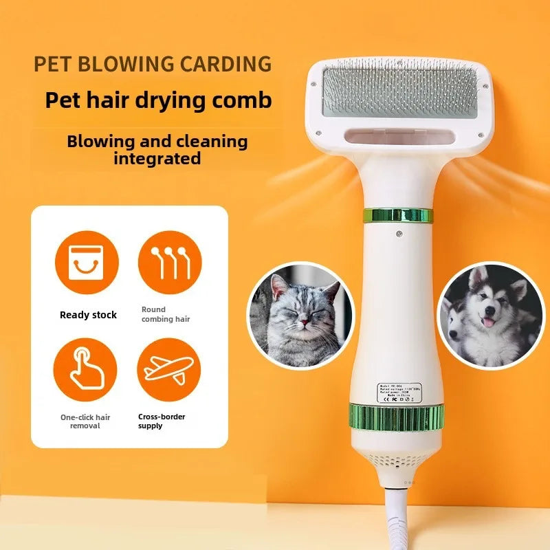 Pet Hair Dryer 2 with Slicker Brush Grooming for Cat and Dog - PeticaDeals