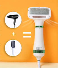 Pet Hair Dryer 2 with Slicker Brush Grooming for Cat and Dog - PeticaDeals