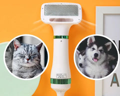 Pet Hair Dryer 2 with Slicker Brush Grooming for Cat and Dog - PeticaDeals